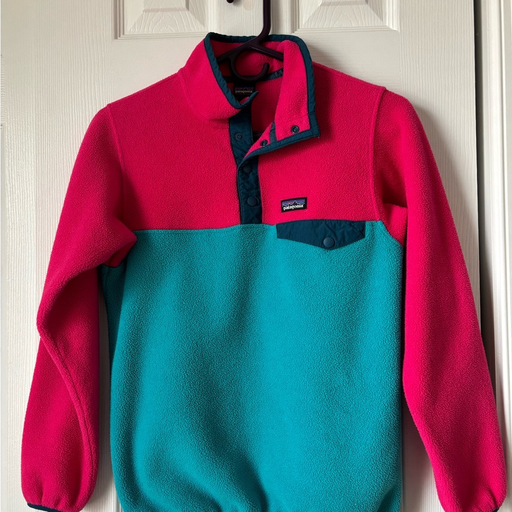 Patagonia Kids' Pink and Teal Fleece